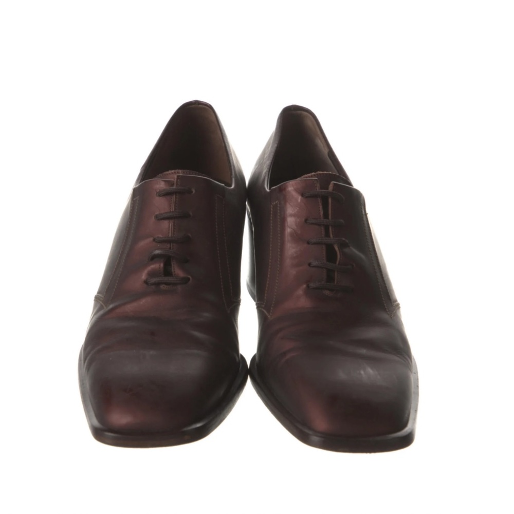 BALLY Leather Colorblock Pattern Pumps 7.5 - Picture 3 of 5